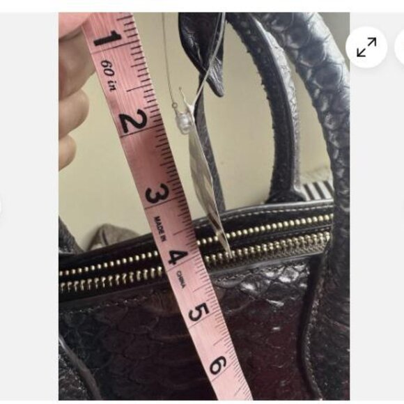 Henri Bendel Black Snakeskin Tote - Picture 16 of 16